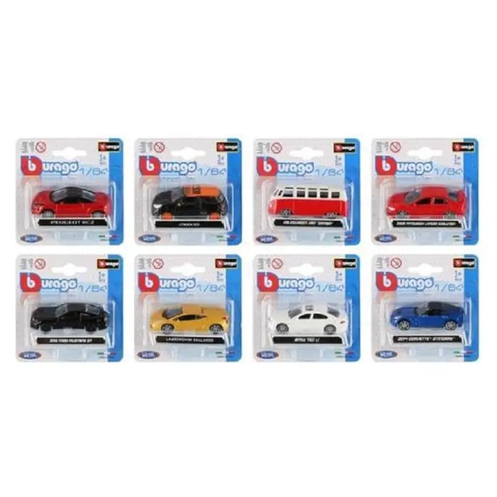 Bburago Die-cast metal car model 1:64 on blister, assortment