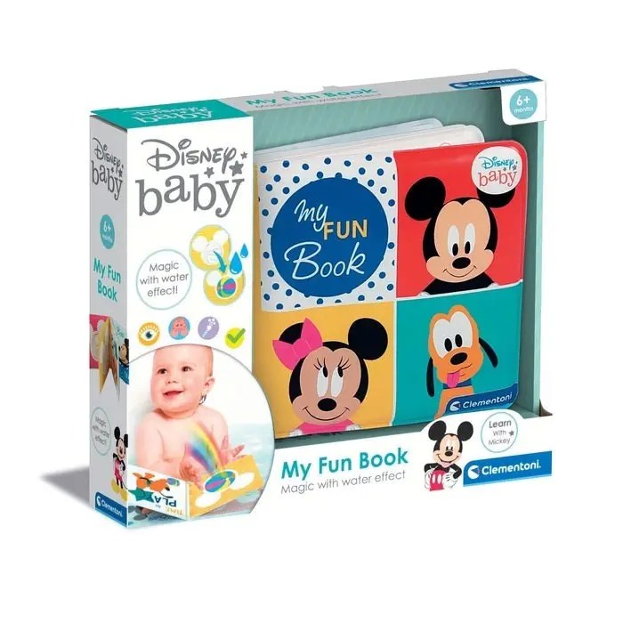 Clementoni Disney Baby Мека книшка My Fun Book што менува боја во вода – слика 4