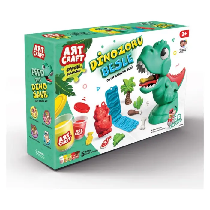 ART CRAFT Set plastelinë Ushqe dinosaurin, 280 g, 03814