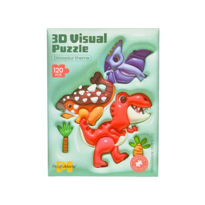 PlayfulMario сложувалка 3D Visual Puzzle диносауруси, 120 делови – слика 2