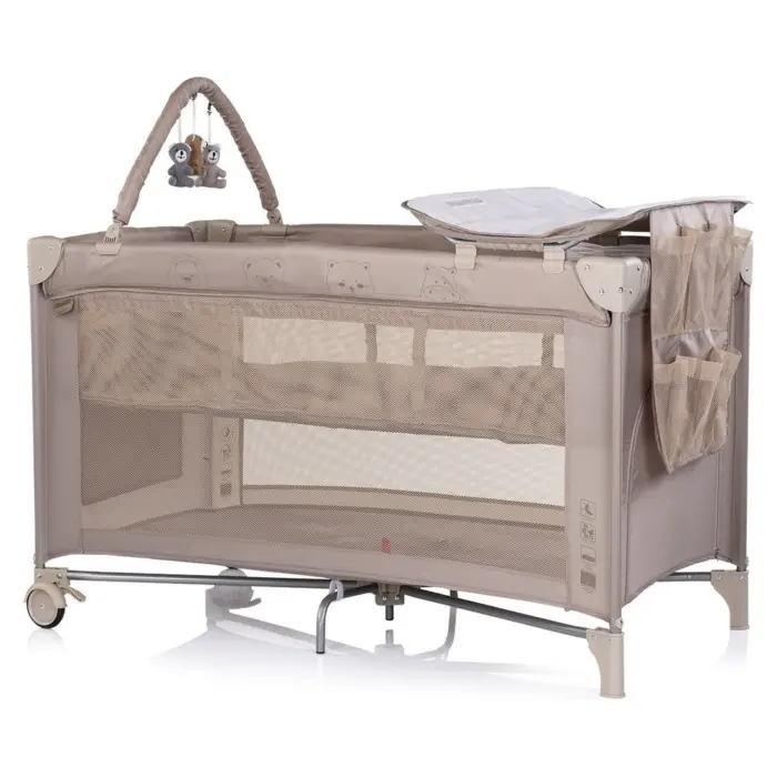 CHIPOLINO Luna 2-level foldable cot, latte, KOSILU262LA