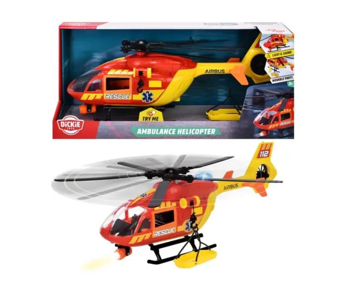 Dickie Toys Хеликоптер за брза помош Airbus H145, 36 cm, светло и звук – слика 5