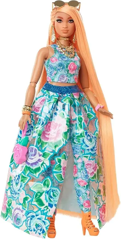 Barbie Extra Fancy – Curvy doll in a floral dress