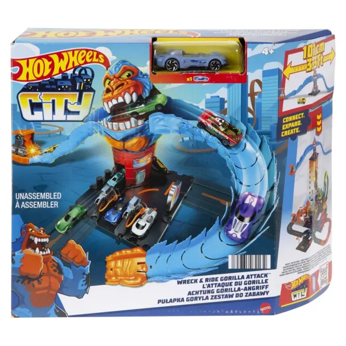 HOT WHEELS Set City Nemesis Wreck &amp; Ride Gorilla Attack with car 1:64, HDR29
