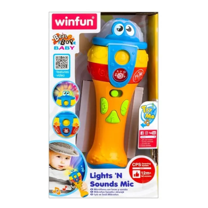 Winfun Lights 'N Sounds Mic children’s microphone, with lights and animal sounds – image 2