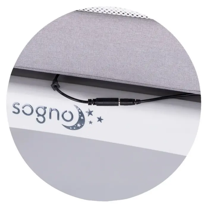 Djep-shtrat CHIPOLINO Sogno 2 në 1 me ekran LED dhe peshore, gri, KOSSG02501GR