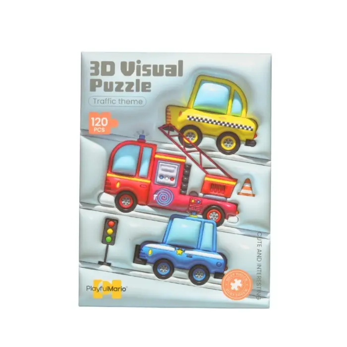 PlayfulMario сложувалка 3D Visual Puzzle возила, 120 делови – слика 2