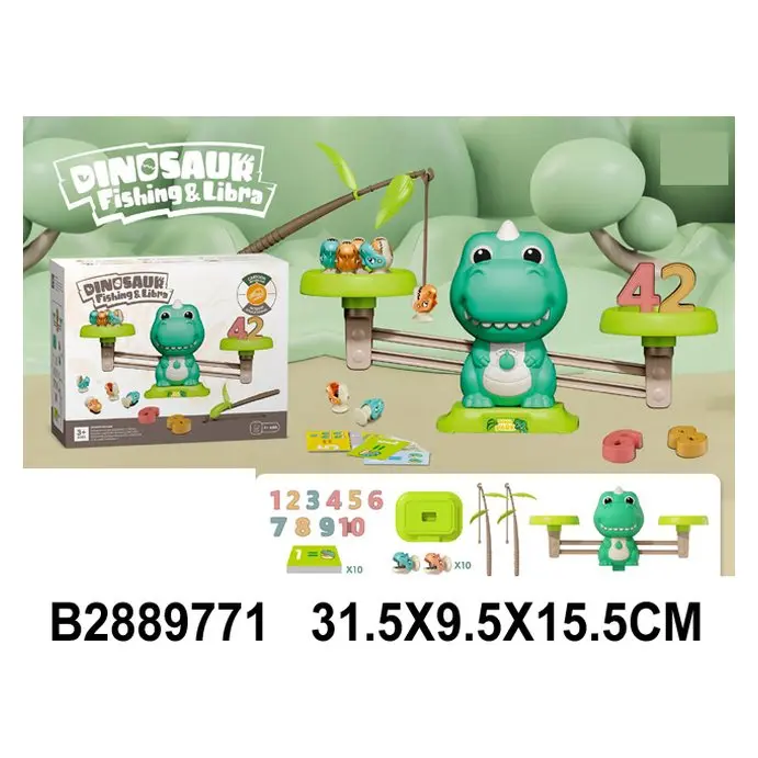 Dino scale math and fishing game