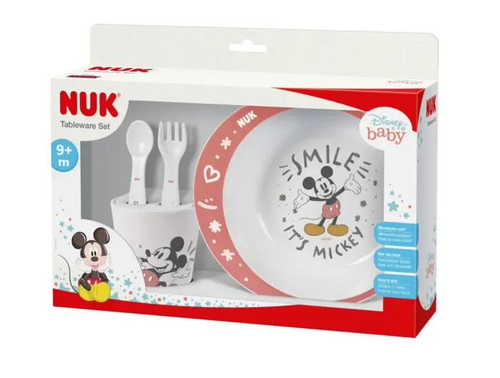 NUK Disney Mickey Mouse feeding set: cup, bowl, spoon and fork, 9+ months – image 2