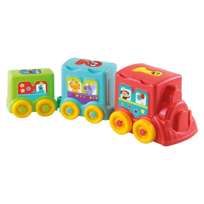 DEDE Baby activity train, 3 wagons, 03459