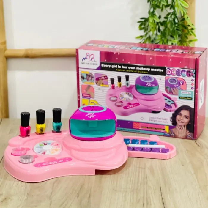 Set manikyri për fëmijë me bazë, tharëse për thonj, llaqe dhe zbukurime – foto 2