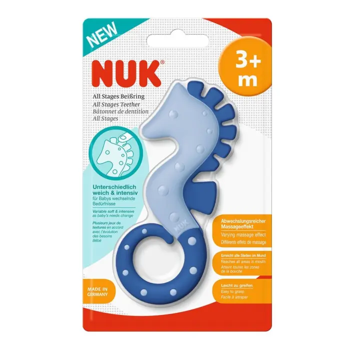 NUK Глодалка за заби Морско коњче All Stages, 3+ месеци (асортиман бои) – слика 3