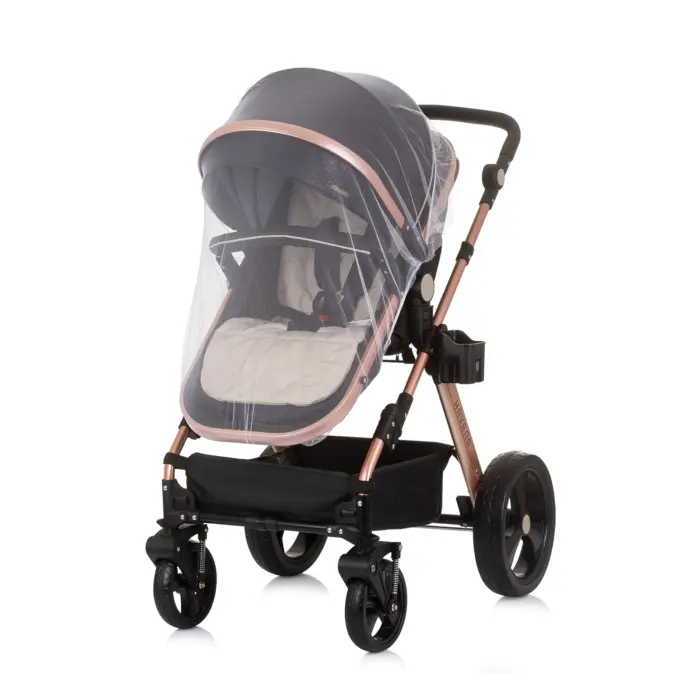 Baby Stroller Havana- Obsidian/Gold