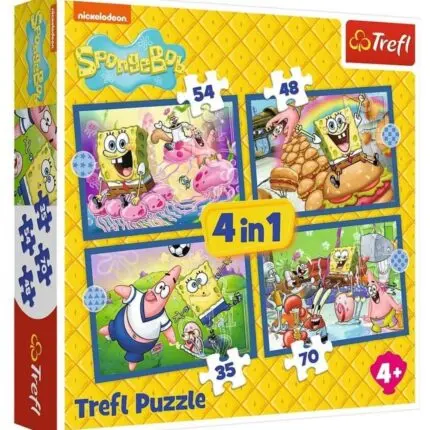 Trefl SpongeBob – Underwater life 4-in-1 puzzle, 35, 48, 54 and 70 pieces