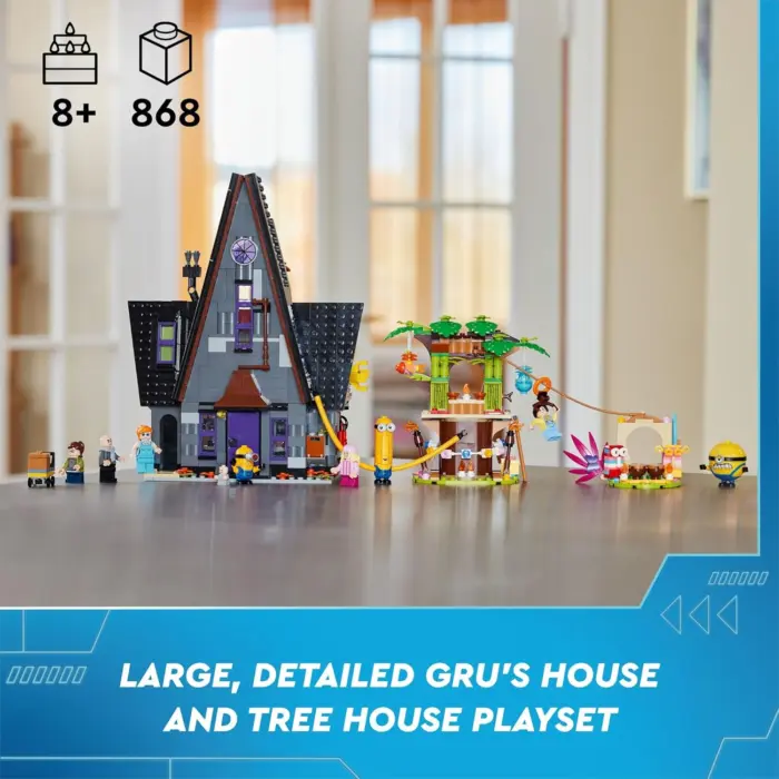LEGO® Despicable Me 4 – Minionët dhe vila familjare e Gru (75583)