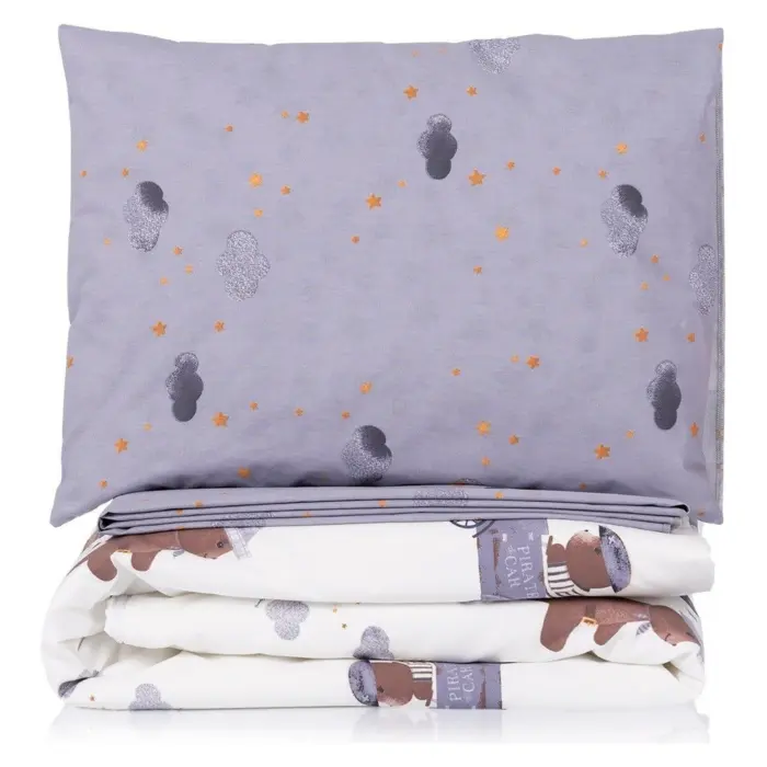 Çarçafë për shtrat bebe CHIPOLINO Ariu Kozmonaut, 5 pjesë, 100% pambuk, SPCET502501