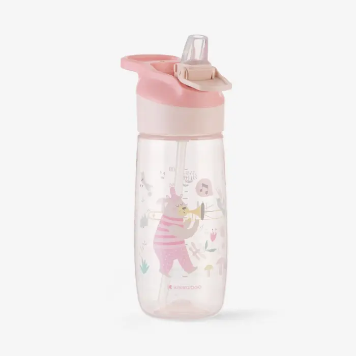 Kikka Boo Shishe me thithkë silikoni Music Fest, 450 ml, rozë