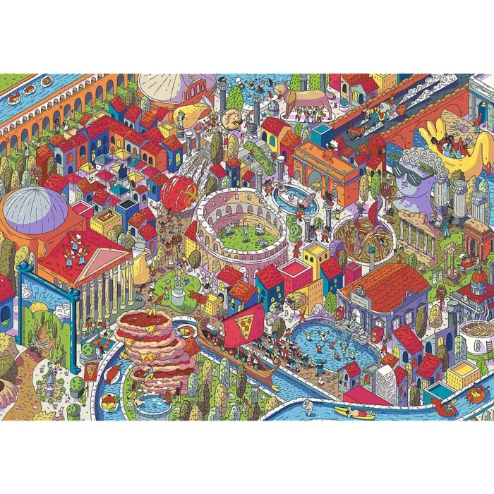 Trefl Prime Сложувалка Eye-Spy Imaginary Cities: Рим, 1000 парчиња – слика 3