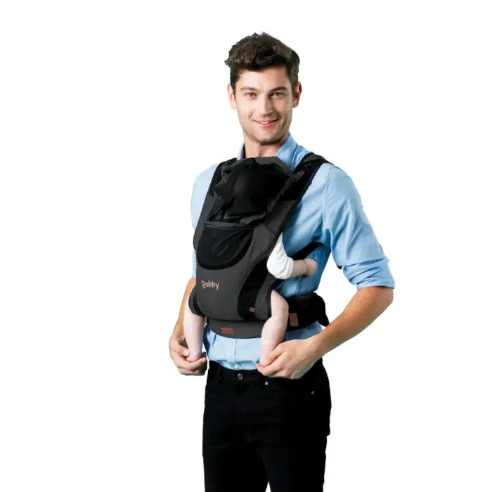 Chipolino Bobby baby carrier, 3 positions, ebony (black)