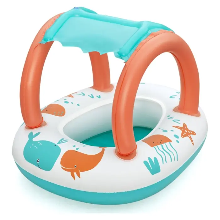 Bestway Varkë për bebe me çati Comfort Plush, 78 x 61,5 cm