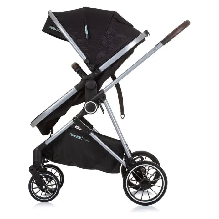 Chipolino Aura 2-in-1 baby stroller, black