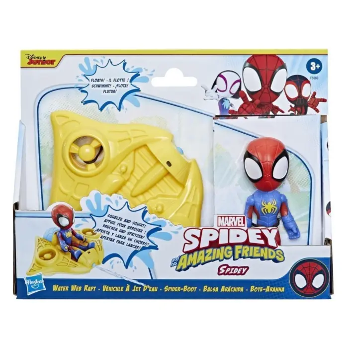 Marvel Spidey and His Amazing Friends чамче што прска вода со фигура Спајди – слика 2