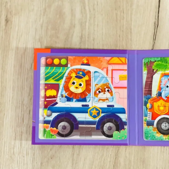 3-in-1 Traffic puzzle in a book-style box, 61 pieces in total – image 3