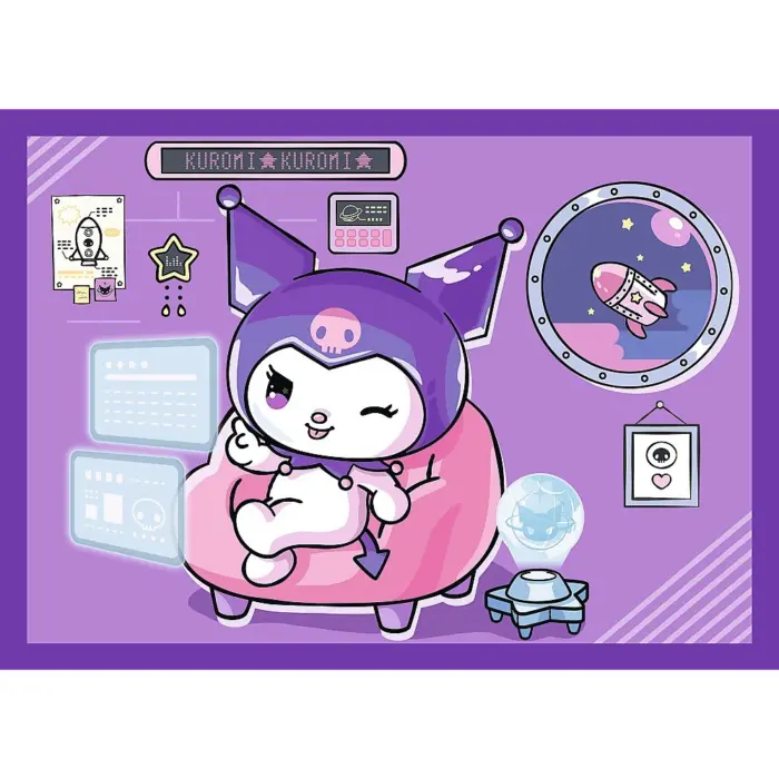 Trefl Puzzle 4 në 1 Kuromi nga Hello Kitty and Friends, 35, 48, 54 dhe 70 pjesë – foto 4
