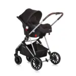 Baby Stroller AURA- Obsidian/Silver