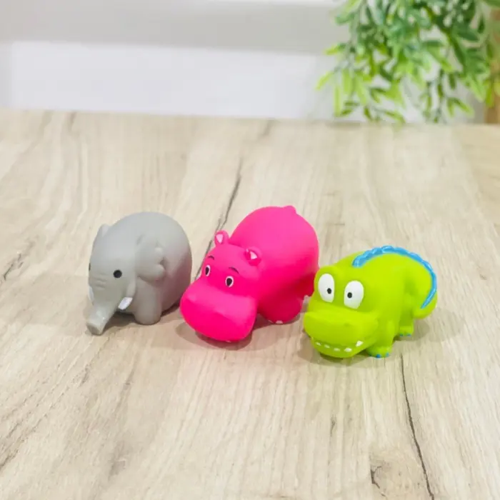 Сет гумени животни за капење, 6 животни од сафари – слика 4