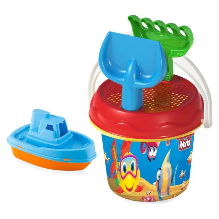 DEDE beach set in a basket, 6 pieces, 03469