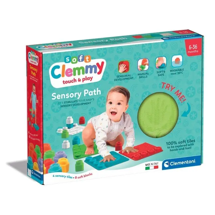 Clementoni Soft Clemmy Touch, Crawl & Play sensory path, 4 tiles and 8 blocks – image 3