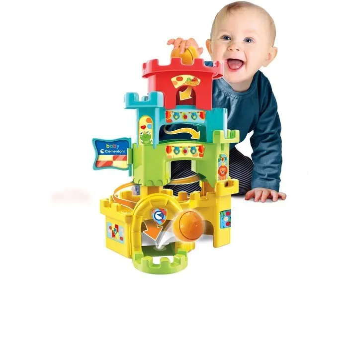 Clementoni Baby Замок со топче Ball Drop Castle, кула за редење – слика 4