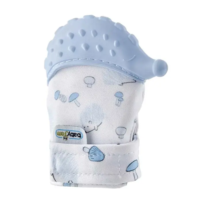 Baby Jem Ракавица-глодалка со силиконски еж, сина