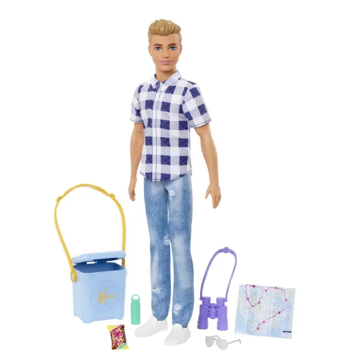 Barbie Кукла Ken за кампување, со ладилник и додатоци