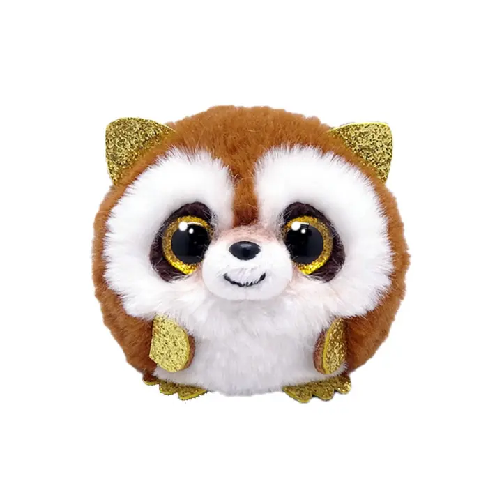 Ty Beanie Balls тркалезна плишана играчка ракун Pickpocket, 9 cm