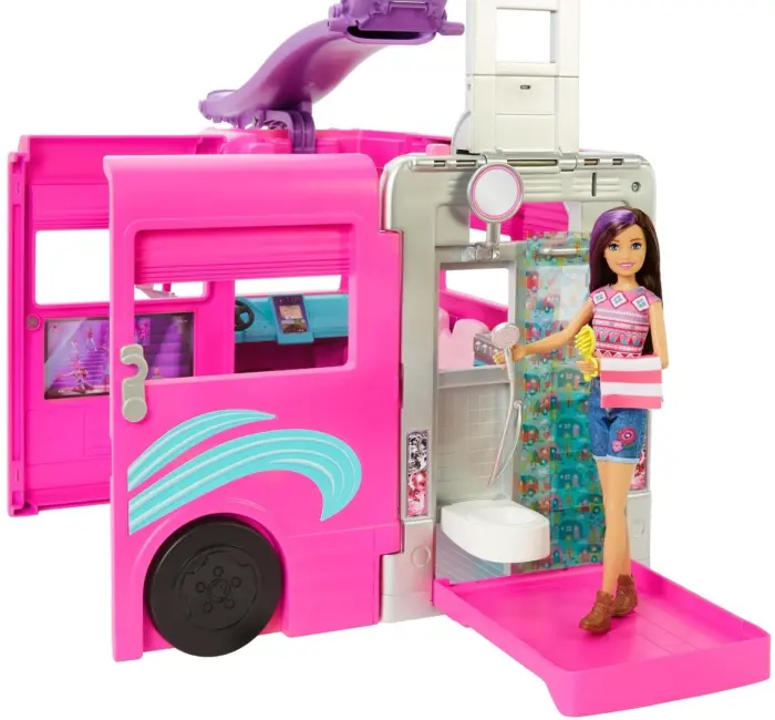 Barbie Камп-возило Dream Camper, лизгалка 76 cm и 60+ додатоци – слика 3