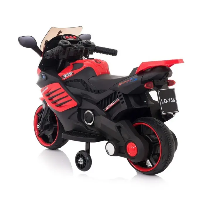 Chipolino Детски мотор на акумулатор Moto Cross 6 V со помошни тркала, црвен – слика 4