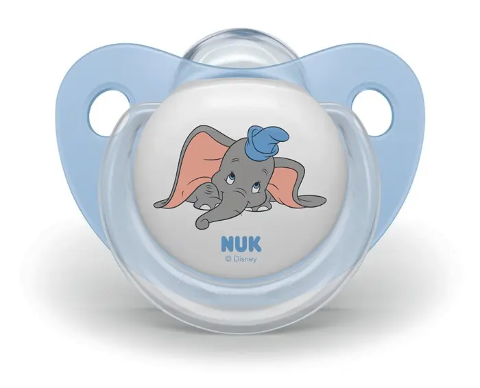 NUK Силиконска цуцла лажалка Disney Dumbo, 6–18 месеци, 2 парчиња – слика 2