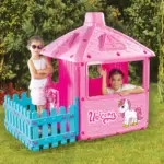 PLAYHOUSE WITH FENCE UNICORN