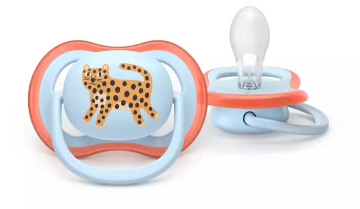 Philips Avent Çucël qetësuese ultra air 0–6 muaj, 2 copë, gjethe dhe leopard