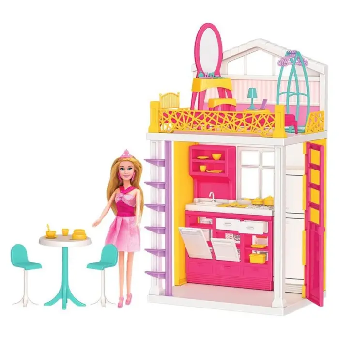 DEDE Linda 2-storey dollhouse, with doll, 03734
