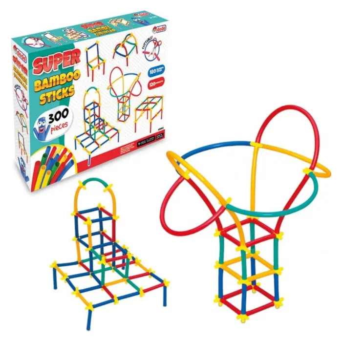 Set shkopinj ndërtimi DEDE Super Bamboo, 300 pjesë