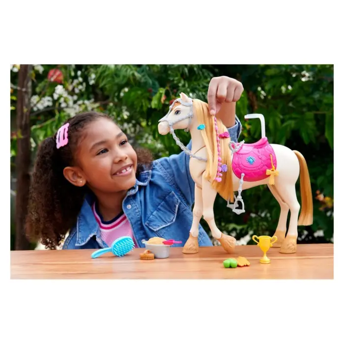 BARBIE Kalë interaktiv Tornado The Great Horse Chase, me mbi 20 tinguj dhe aksesorë, HXJ42