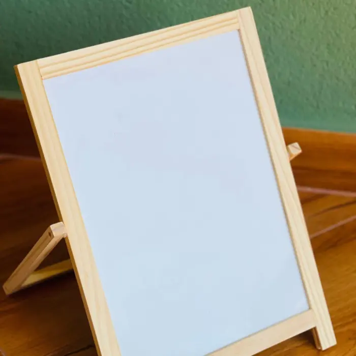 Tabelë druri e dyanshme për shkumës dhe marker me magnete, 39 x 27 cm – foto 4