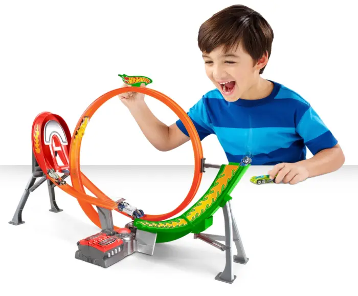 Hot Wheels Action Power Shift Raceway track with loop and 5 cars – image 5