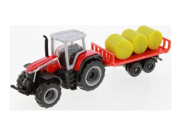 Maisto Mini Work Machines метален трактор 8 cm со приколка, асортиман – слика 2