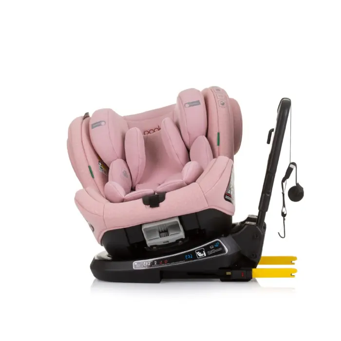 Chipolino Автоседиште Peak 360° i-Size 40–150 cm со ISOFIX, фламинго (розово) – слика 3