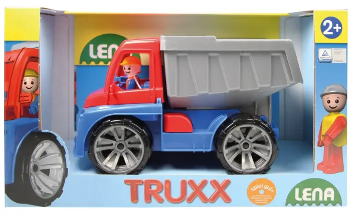 Lena TRUXX dump truck with driver figure, length 27 cm