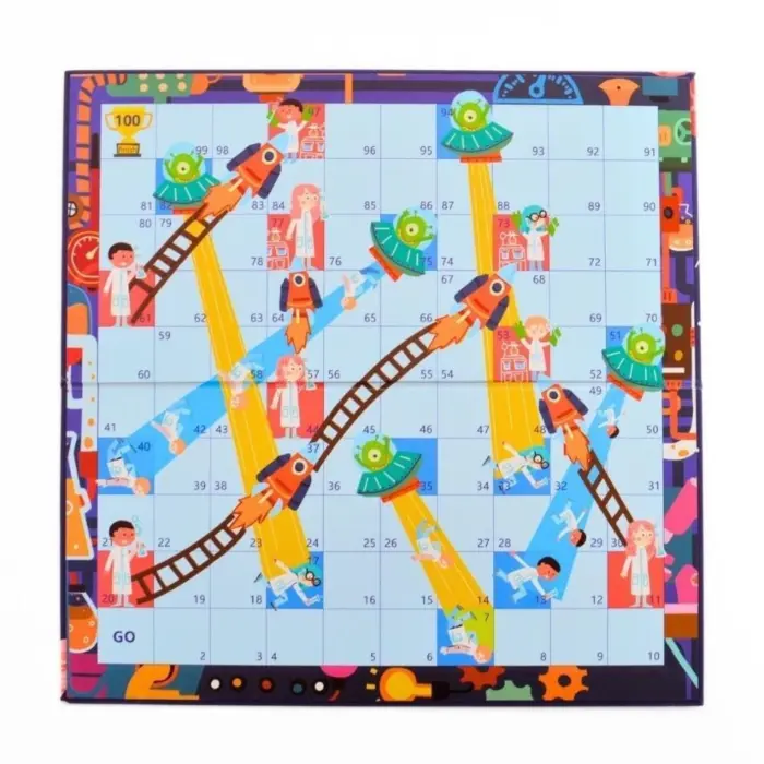 Друштвена игра Goose Chess 2 во 1, вселенска тема – слика 3